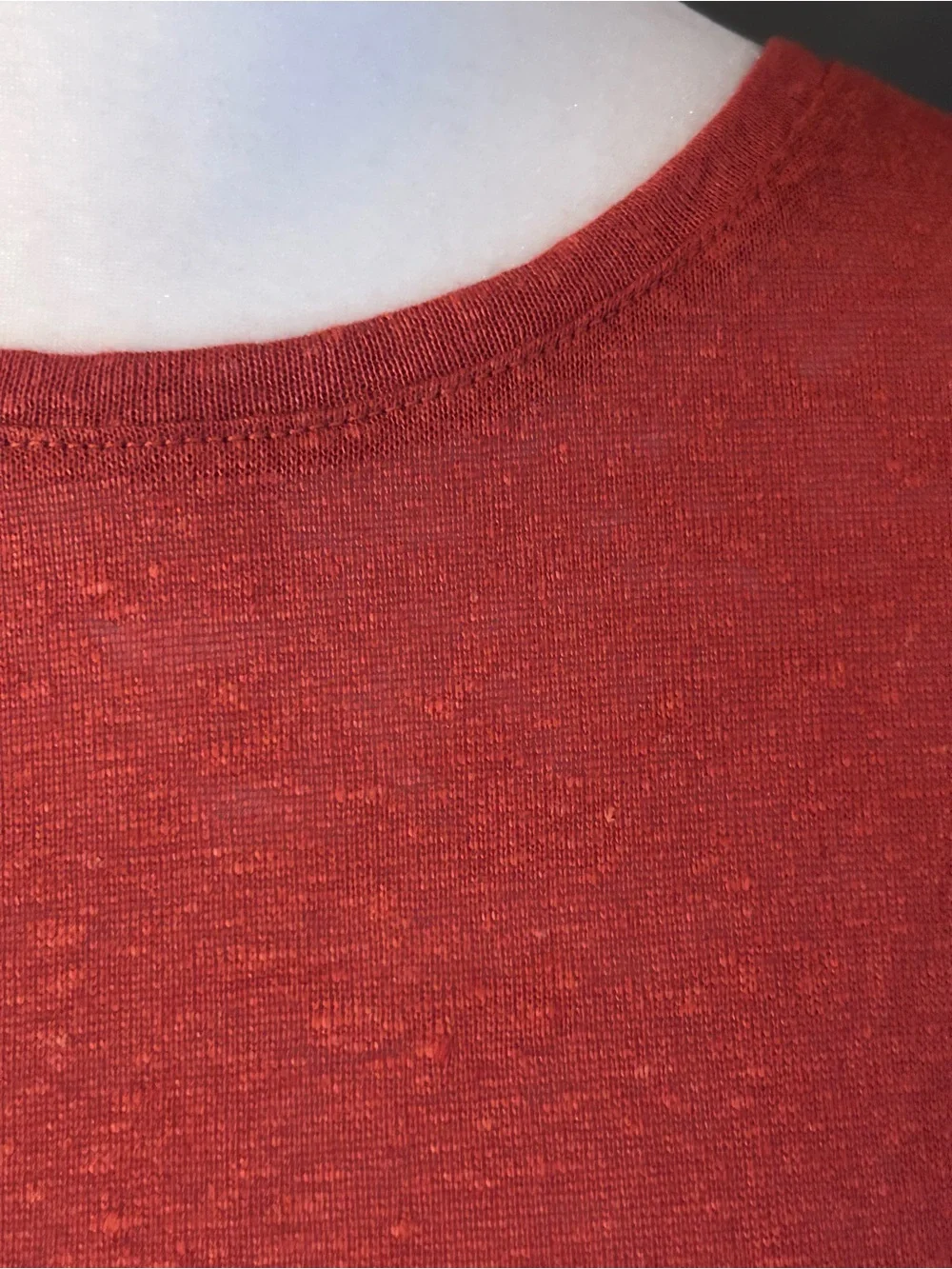 NWT J.Crew New Relaxed Linen T-shirt Rustic Salsa Size Medium C1871